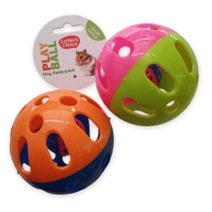 Small Animal Play Ball, Large (Approx 10cms) - Blue And Orange